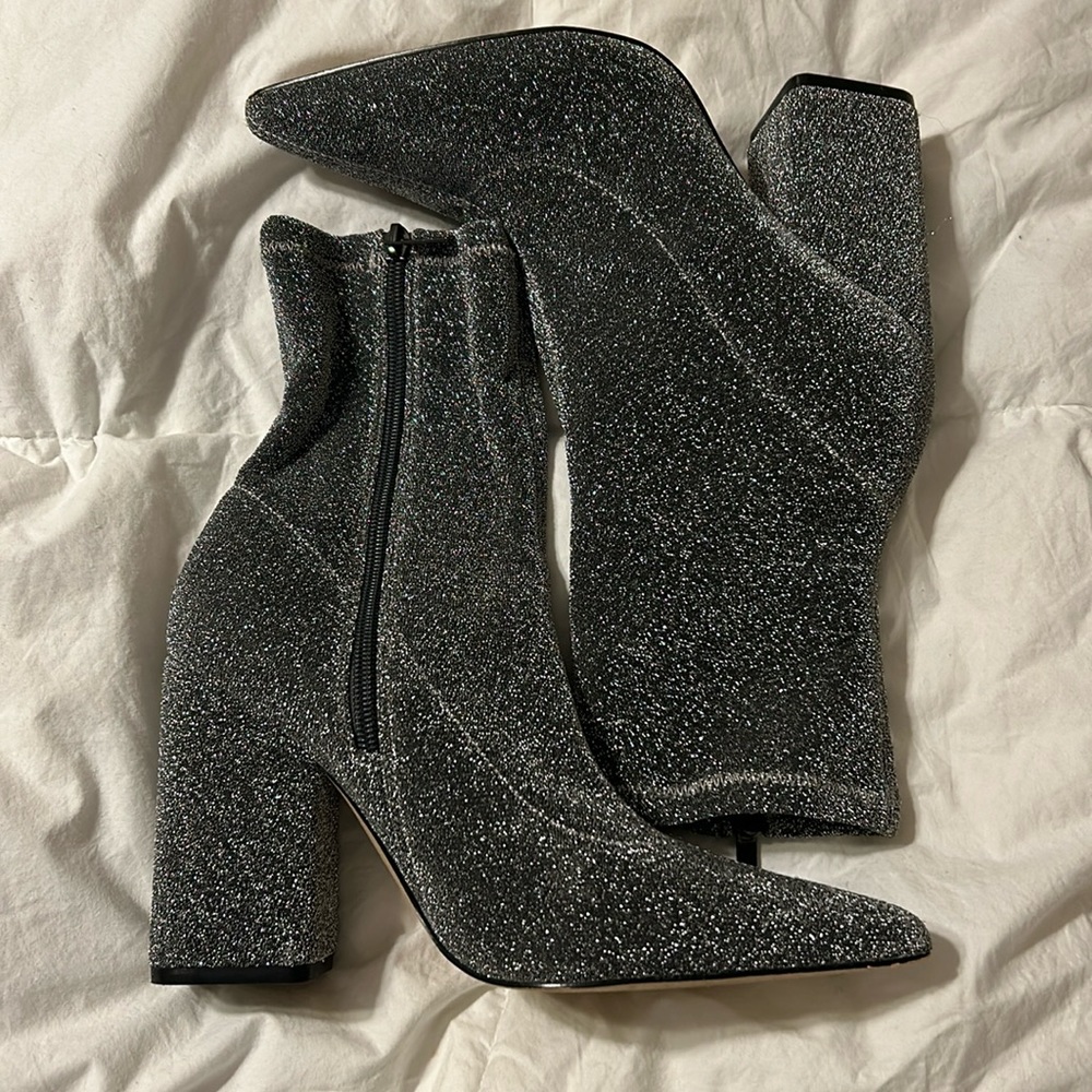 Silver Marc Fisher Ankle Boots